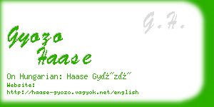 gyozo haase business card